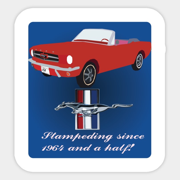 First Gen Ford Mustang Sticker by Illustrated Garage